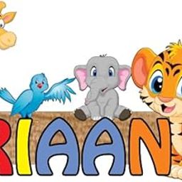 THE MAGICAL GIFT Personalised Jungle Animal Name Plate for Kids | MDF Custom Name Cutout with Tiger Giraffe Elephant Theme | Wall Door Decor for Baby Room (Customise Name) (Style 6, 12x18inch)-image-97