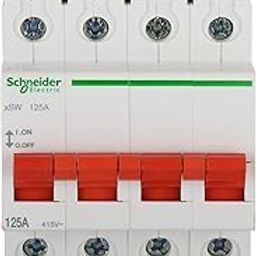 Schneider Polycarbonate Acti 9 125-Ampere 4-Pole MCB Isolator, White-4