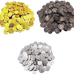 ATORSE Toy 300 Pcs Plastic Pirate Treasure Coins Loot Party Fillers Kids Toys-Toys & Hobbies-Games-Game Pieces Parts-image-98