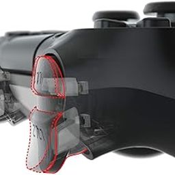 eXtremeRate Clicky Hair Trigger Kit for Playstation 4 CUH ZCT2 Controller Shoulder Buttons, Custom Flashshot Trigger Stop Flex Cable for PS4 Slim Pro Controller JDM-040/050/055-13