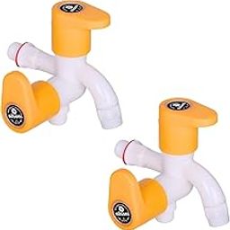 Nilsons Royal Yellow 2-Way Bib Cock Tap | Dual Outlet Plastic Water Tap for Washing Machine, Bathroom, Garden, Utility | Wall Mounted | Leakproof | Rust-Free | Unbreakable Body | ½ Inch Pipe Fit-image-99