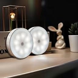 One94Store Motion Sensor LED Lights (2-Pack) | USB Rechargeable, Wireless Stick-On Night Light for Home, Wardrobe, Cupboard & Stairs (White)-8