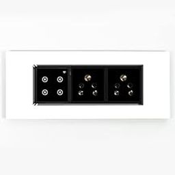 L&G 6 Modular Smart Touch Switch Board | 2 Smart Switch Control, 2 Socket | (Compatible with Alexa, Compatible With OK Google & SIRI Shortcut) (Size: 6M- 220 x 90 x 45 mm) (White)-11