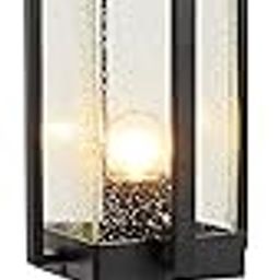 Large Outdoor Post Lantern 18 Inch with Dock Mount Base IP65 Waterproof, Black Finish with Glass Seed for Dock Mount Outdoor Light for Patio, Porch, Yard, Garden-image-54