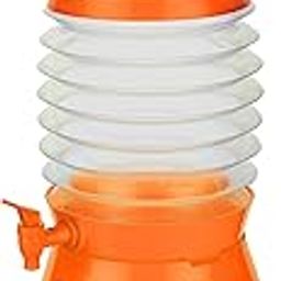 GION Plastic Collapsible Beverages Container Cold Drink Dispenser Folding Water Storage Bucket for Home and Outdoor Party Traveling Picnic (5.5 Litter)-image-48