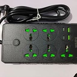 Universal Power Strip, 5 Universal Outlets with 4 USB Ports, Power Switch, Black-image-87