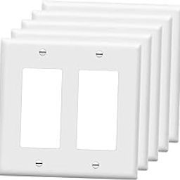 VELURA 5 Pieces American Standard Duplex Outlet Plates Wall Plates for Hotel Office 2 Holes|1 Ceramic Vase|Switch Plates & Outlet Covers| Home Improvement-image-89