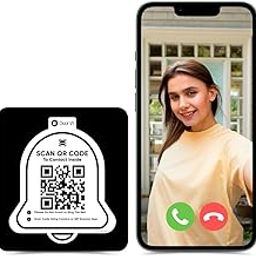 DoorVi Smart Video Doorbell Powered by QR Code Technology | Wireless Video Call & Intercom | No Electricity or Wi-Fi Required | 2-Way Talk | Bell Acrylic-image-1