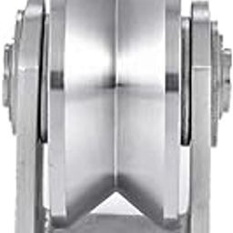 2in V Groove Wheel Stainless Steel Groove Wheel Heavy Duty Track Wheel Rigid Caster Sliding Gate Roller Wheel Double Bearing for Swing Sliding Gate-20