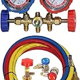 Manifold Gauge Set Air Condition Refrigeration Set Air Conditioning Tools For R12 R22 R404A R134A Manifold Gauge Set,Opener Tap Valve,Quick Coupler Adapters-picture-30
