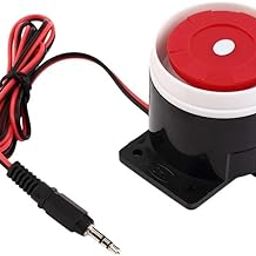 NAVKAR SYSTEMS Plastic Wired Mini DC 12V Horn Siren, Home Security Sound Alarm System, 120dB, Standard Size-16