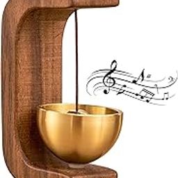 TIXID Wooden Magnetic Door Bell | Handcrafted Vintage Chime | Premium Brass Sound | Ideal for Home, Shop, Cafe & Interior Decor | Stylish Wooden Entry Bell |-21