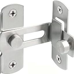 Litensh 90° Flip Sliding Barn Door Lock, Stainless Steel Gate Latch Flip Slide Latch Hardware, Safety Door Bolt Latch Lock for Door Window Wine Cabinet Bathroom Outdoor Garage Garden,Silver-image-38