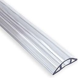 Electriduct Extra Small Flat Ground Cord Cover 3M Plastic Cable Protector PVC Wire Concealer with Self Adhesive Double Sided Tape Transparent/Clear-5