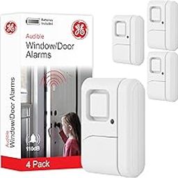 General Electric GE Personal Security DIY Home Protection, Burglar Alert, Magnetic Sensor, Off/Chime/Window/Door Alarm, Easy Installation (4 Pack), 45174-image-82