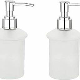 JAGGER JAG263 Frosted Glass Multi Purpose Liquid soap Dispensers Shampoo handwash Holder Dispenser Conditioner Sanitizer Gel dispensers Bottle for Bathroom Wash Basin (2)-image-29