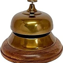 Extreme Karigari Metal Table Bell | Manual Push and Press Office Call Bell_Brass Antique Color (Not Shinny) (Brass Antique)-19