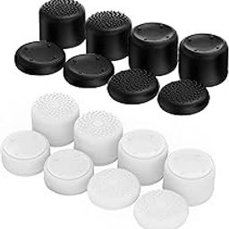 OIVO INDIA 8Pcs White Silicone FPS Thumb Grip Set (Compatible with PS5,PS4,Nintendo Switch Pro)-10