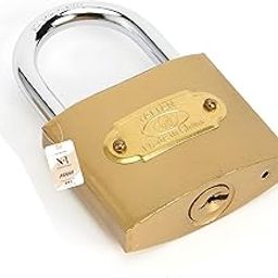 NFI essentials Heavy Duty Padlock with 2 Keys-50mm/153g for Main Door Gate Lock, Locks for Tool Box, Shutters, Shops & Offices Rust Proof with Anti Drill Security Shackle Chain-picture-19