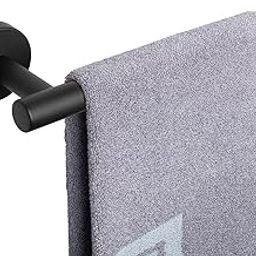 NearMoon Hand Towel Holder/Towel Ring, Thicken SUS304 Stainless Steel Hand Towel Bar for Bathroom, Rustproof Wall Mounted Towel Rack, Contemporary Style Bath Accessories, 9 Inch (Matte Black)-image-65