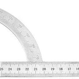 Stainless Steel Angle Protractor, 0-180 Degree Goniometer Ruler with Swing Arm Measuring Ruler Tool, Angle Gage for Woodworking, Construction-image-2