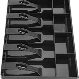 Cash & Coin Trey Metal Cash Drawer organizer tray5 Bills 4 Coins for Petty Cash Money Storage Box -Black-17