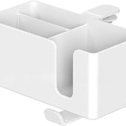 UJEAVETTE 4 in 1 Desk Cup Holder Headphone Hanger Rotating Table Phone Pen Storage Box White-picture-19