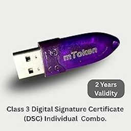 Vishwnet Class 3 Digital Signature Certificate (DSC) – Valid for 1, 2, or 3 Years with Individual USB Token – Secure eSign Solution (2 Years, Combo)-image-0