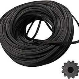 Screen Spline - 0.125", 100 Feet Roll - Round Screen Retainer Spline - Bulk Screen Holder Spline for Screen Door, Window Mesh & Mosquito Net Fixing - Screen Door Repair & Replacement Spline - Black-image-68