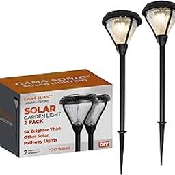 Gama Sonic Premier Outdoor Pathway Garden Landscape Light with 2 Color LEDs, Warm White and Bright White, Black, Heavy Duty Cast Aluminum, 50 Lumens, 2-Pack (239002)-image-57