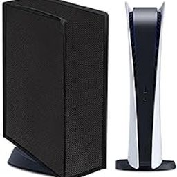 Cranique Waterproof Dust cover for PS5 Gaming Console Digital Edition & Disc Edition Playstation 5 (Black)-19