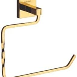 Bathroot® Pure Brass Napkin Holder for Bathroom | Gold Finish Wall Mounted Towel Ring for Hand Towels, Wash Basin, Kitchen & Toilet Use | Rust Resistant Premium Bathroom Accessory-image-74