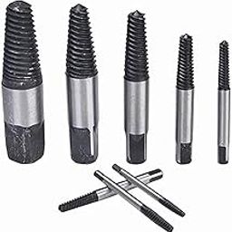 "H9 High Carbon Steel 8-Piece Damaged Bolt & Stud Remover Set � Easy Out Drill Bits for Pipe Extraction"-image-24