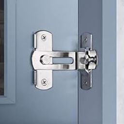 90 Degree Flip Barn Door Lock | Stainless Steel Latch | Safety Sliding Barn Door Lock | Hook Lock Latch for Barn Door Latches, Sliding Door Antique Lock, Gate Latches, Wine Cabinet Closet.(1)-image-13