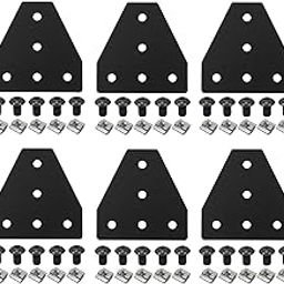 6Pcs 4040 Corner Bracket Joint Plate T Shape 5 Hole Aluminum Extrusion Connector with 30Pcs T-Nuts, 30Pcs Screws and 1Pcs Wrench for 4040 Series Aluminum Extrusion Profile-image-91