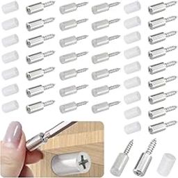 Peelite Cabinet Shelf Support Pegs,Shelf Pins with Non-Slip Silicone Sleeves,Hole-Free Partition Shelf Bracket,Suitable for Furniture, Bookshelves,Wardrobe Shelf Supports Pack of 100-image-57