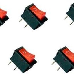 Tool Point 2 Pin Dpdt Black Button On/Off Rocker Switch Ac 250V/15A,125V/20A One Way Electrical Switch (5 Peace)-12