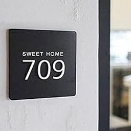 BIRD'S MIND Customised Personalised Acrylic 3D Number Name Board Plates for Home Outdoor Glass Outside House Flat Bungalow L x H 7 Inch X 7 Inch-image-4