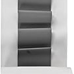 Gift Storage Bag - 22 Grids PU Material Craft Room Organizer With Three Metal Holes for Packaging Paper (Off-White)-14
