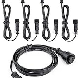 5 Pack 3 Pin 1m 1m Extension Cord with Male and Female Connectors for LED Deck Light UL Listed, IP67 Waterproof-image-57