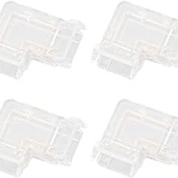 Ubervia LED Strip Light Connector Professional Transparent 3Pin L Shaped COB Connector for COB LED Strip Light COB LED Connector-image-48