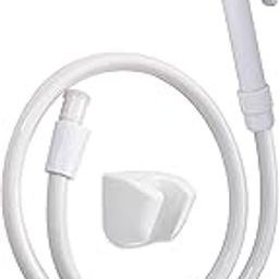 BonKaso Hf Classic Abs Health Polished Faucet with High Pressure 1 Metre PVC Tube and Hook(White)-Jet Spray for Toilet-image-47
