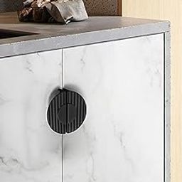 Indeed Zinc Alloy Half Circle Matt Black Finish Sun Design Drawer/Cabinet | Kitchen Drawer Cupboard Furniture Pulls Knob Hardware (Size: 2.5 Inch, Pack of 2) (Black)-image-48