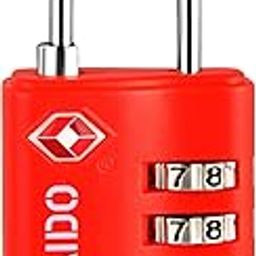 Aido 3 Digit TSA Approved Number Locks | 2 Year Warranty | 30mm Combination Padlock for Luggage, Suitcase, Bags & Lockers | Steel Shackle | Travel-Friendly | Red-image-65