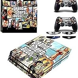 Elton Grand Theft Auto V Whole Body Theme 3M Skin Sticker Cover for PS4 Pro Console and Controllers + 4 Led bar Decal [Video Game]-image-44