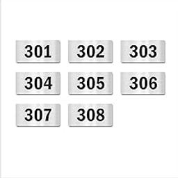 Third Floor Eight Door Numbers Silver 2mm thickness 4 x 2 inches Acrylic Board Pack of 8-image-80