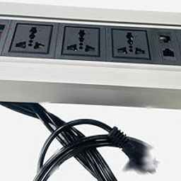 AplinK® Cable Cubby 4 Power Socket with 3LAN Data Multifunctional Electrical outlets Rotation Desktop Socket-image-32