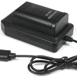 OSTENT USB Charger Dock Station + Rechargeable Battery Compatible for Microsoft Xbox 360 Wireless Controller Color Black-17