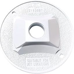 Sigma Electric 14381WH 1/2-Inch 1 Hole Round Lamp holder Cover, White-image-62