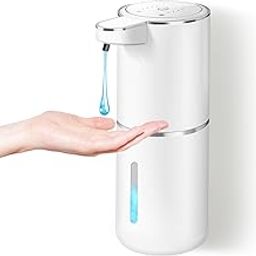 Dalugo Automatic Soap Dispenser, USB C Rechargeable Soap Dispenser, Wall Mounted, 380 ml, Electric Soap Dispenser with Sensor, 4 Levels Adjustable Soap Dispenser, White for Kitchen, Bathroom-58